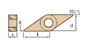 Płytka tokarska VNMG160408-2M V1325 VANDURIT